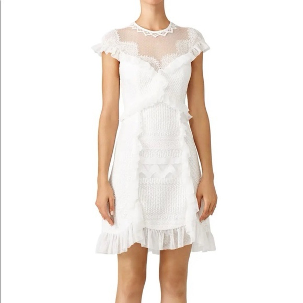 Three Floor Lace In Line Dress